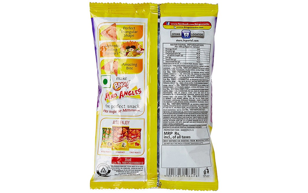Bingo Mad Angles Chaat Masti   Pack  45 grams